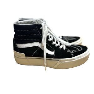 Vans Sk8-Hi Platform Black White High Top Sneakers Men's 8 Women's 9.5 Lug Sole